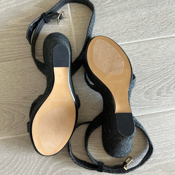🍁Express black rope wedges - Picture 5 of 6